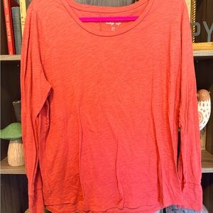 LOFT Coral Long Sleeve Top